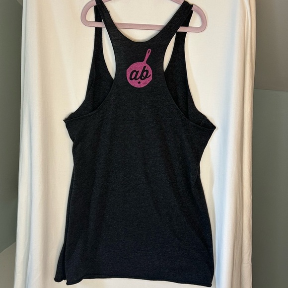 Flavour Gallery Black racer back Tank Top with Pink Pig Graphic Size Large - Picture 2 of 5